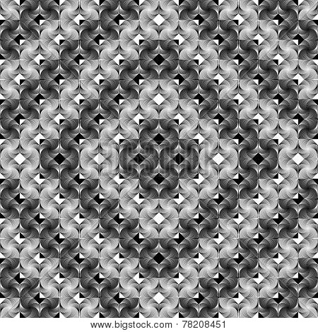 Design Seamless Monochrome Decorative Geometric Pattern
