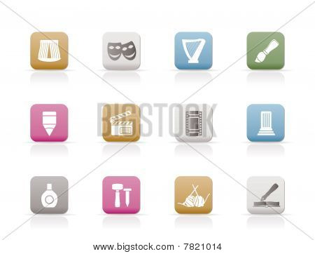 Ander soort kunst pictogrammen - vector icon set