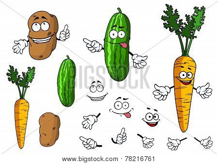 Cartoon vegetable characters