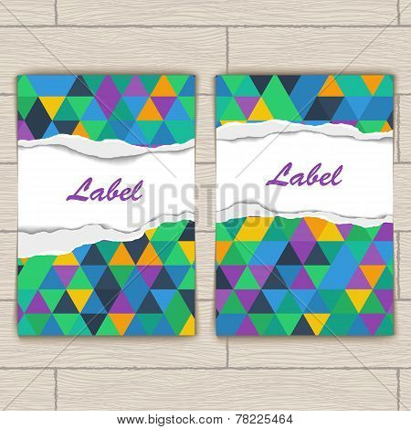 Card with Pattern of Colorful Lozenges