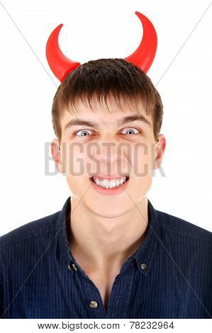 Teenager With Devil Horns