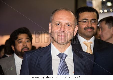MOSCOW, RUSSIA, JUNE, 16: Chairman Sinara D. Pumpyanskiy . 21st WPC, June, 16, 2014 at Crocus Expo  in Moscow, Russia