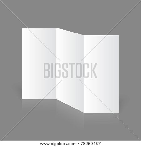 White blank brochure
