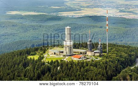 Top Of Feldberg In Hesse With Tv Tower
