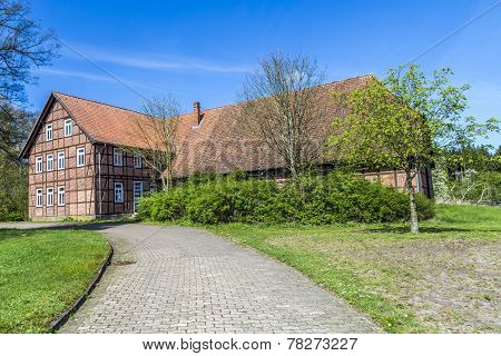 Half Timbered House In Germany