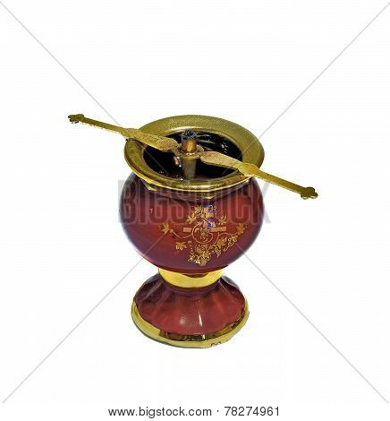 Church Icon Lamp On A White Background