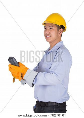 Engineer Holding The Remote Control