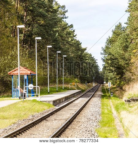 Train Station Of The Baederbahn In Trassenheide