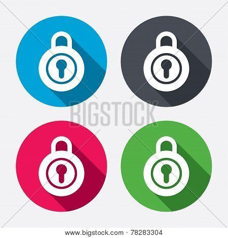 Lock sign icon. Locker symbol.