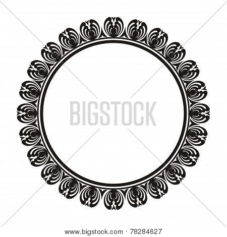 decorative round frame with ornament