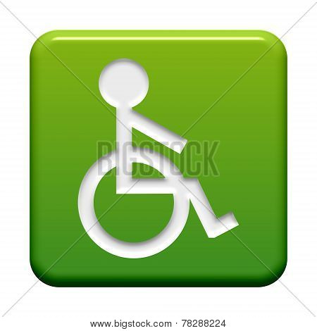 Button with Icon: Wheelchair