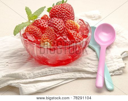 Strawberry gelatin salad