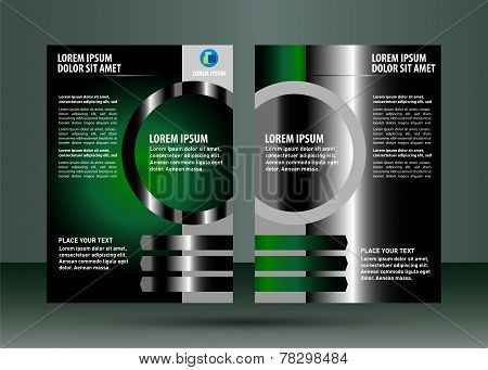 Abstract business brochure green lives vector
