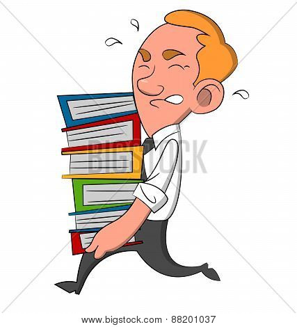 Man with documents.