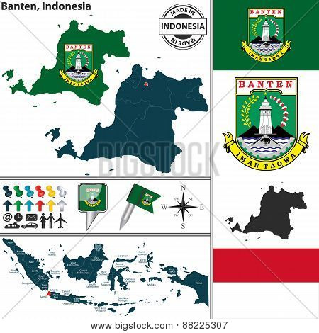 Map Of Banten, Indonesia