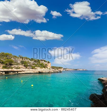 Majorca Cala Llombards Santanyi beach in Mallorca Balearic Island of Spain