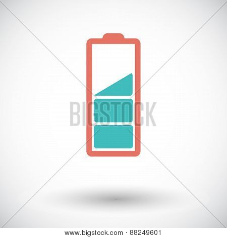Charging the battery, flat single icon.