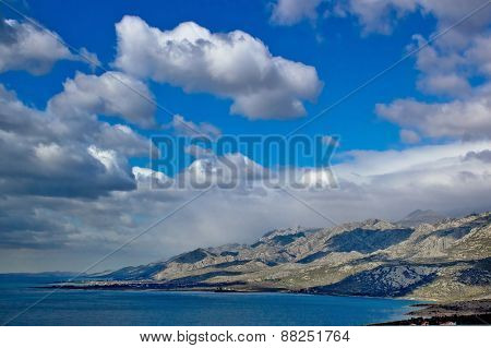 Velebit Mountain Seaside Panoramic View