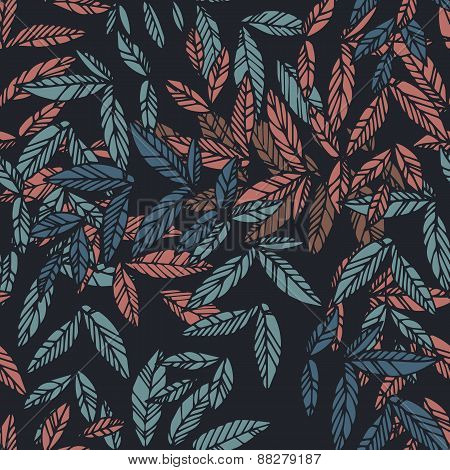 Seamless floral drammatic pattern