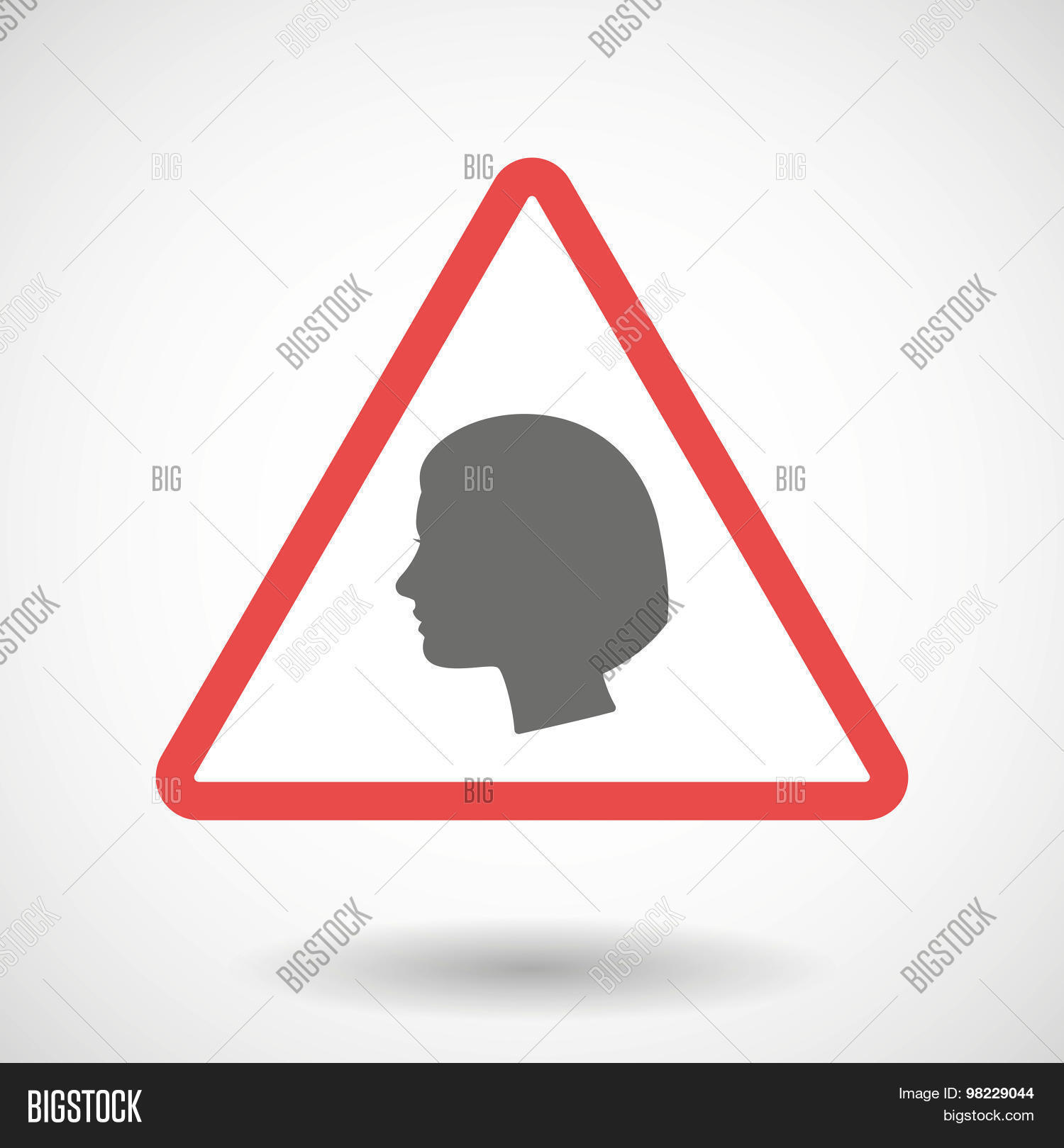 Warning Signal Female Vector & Photo (Free Trial) | Bigstock