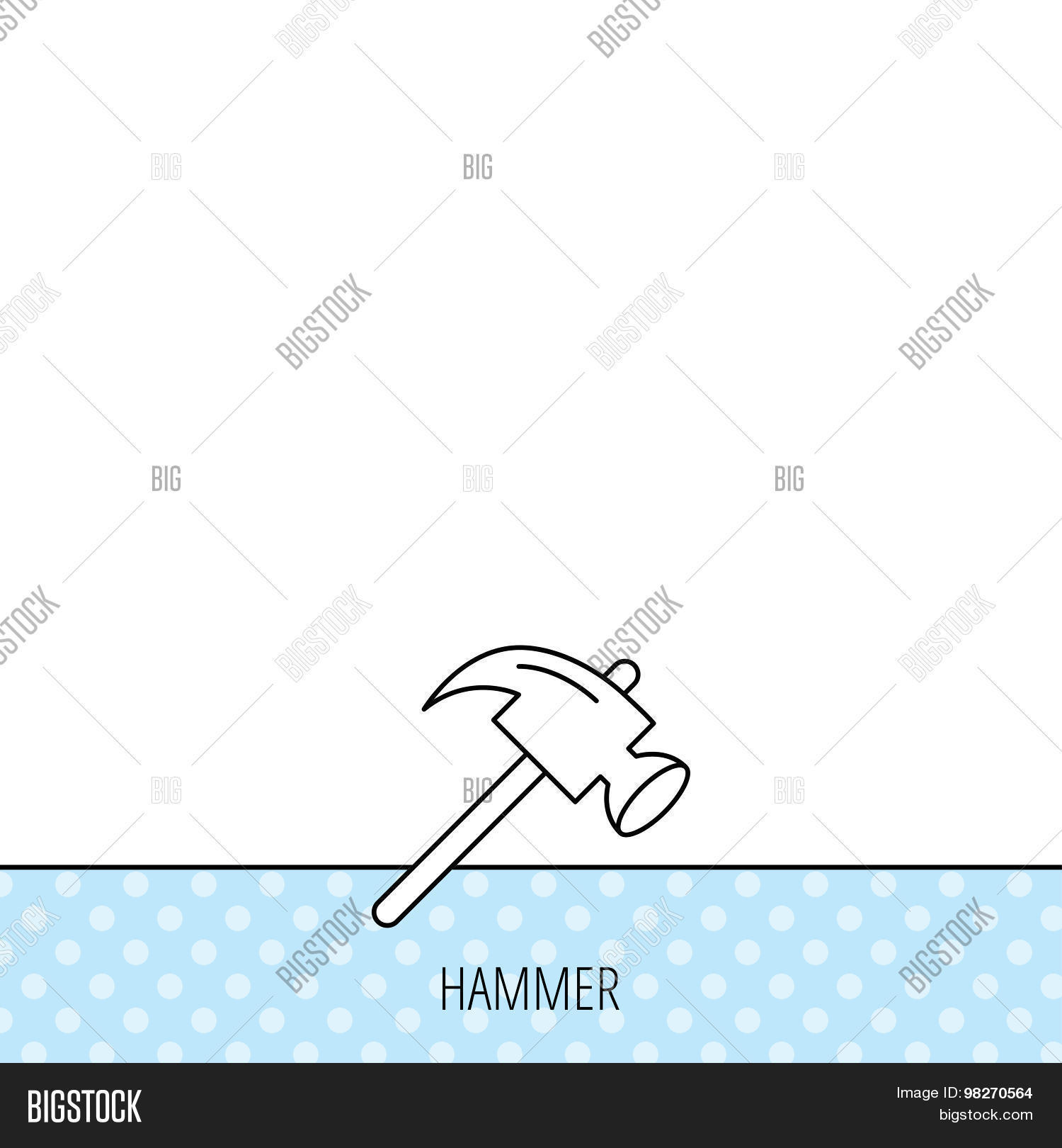 Hammer Fixicon Hammer Icon. Repair Vector & Photo (Free Trial) | Bigstock