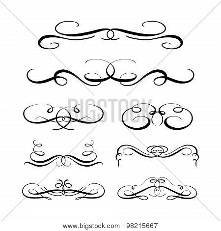 Vector calligraphy elements.