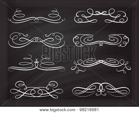 Vector calligraphic design elements.