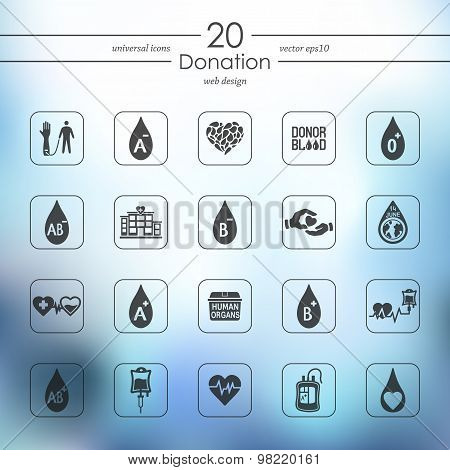 Set of donation icons