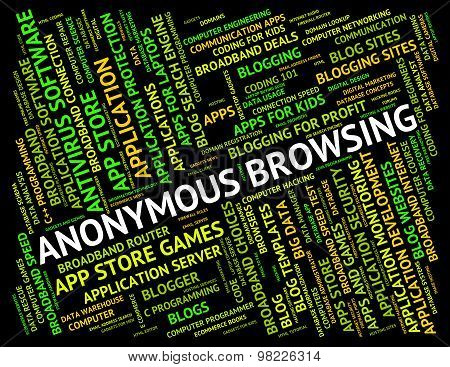 Anonymous Browsing Indicates Browser Undesignated And Unidentified