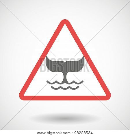 Warning Signal With A Whale Tail