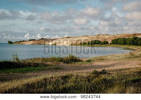 Curonian Lagoon In Nida Resort Town. Neringa, Lithuania