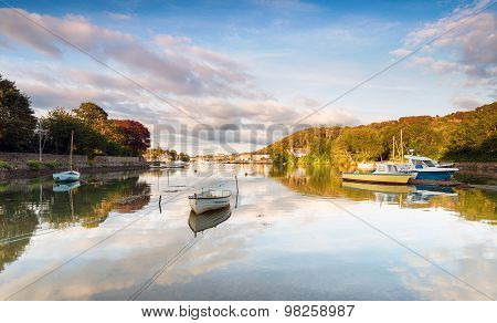 High Tide At Millbrook In Cornwall