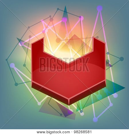 3d vector hexagon