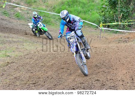 Motocross In Valdesoto, Spain.
