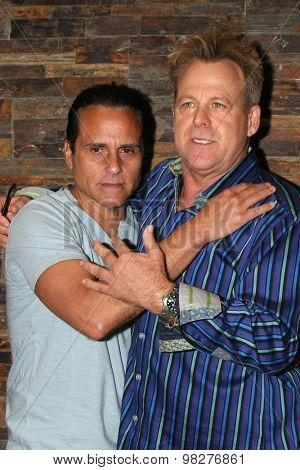 LOS ANGELES - AUG 8:  Maurice Bernard, Kin Shriner at the General Hospital Fan Club Luncheon Arrivals at the Embassy Suites Hotel on August 8, 2015 in Glendale, CA