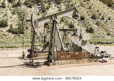 Oil drilling well, northern Utah. USA