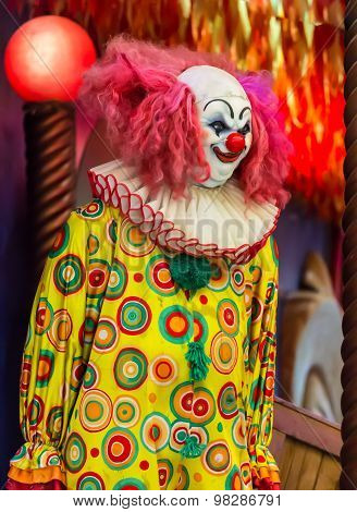 Evil Spooky Clown Smiling.