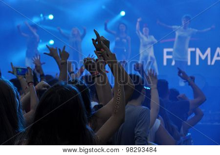 Crowd At A Rap Concert