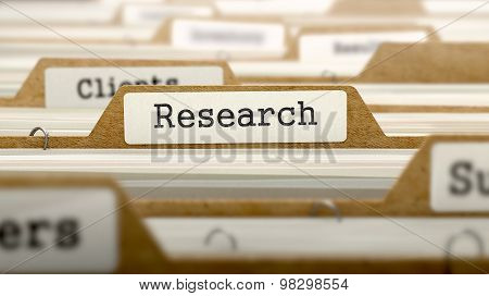 Research Concept with Word on Folder.