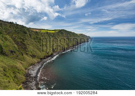 Coast And Cliffs Near Nordeste On The Island Of Sao Miguel