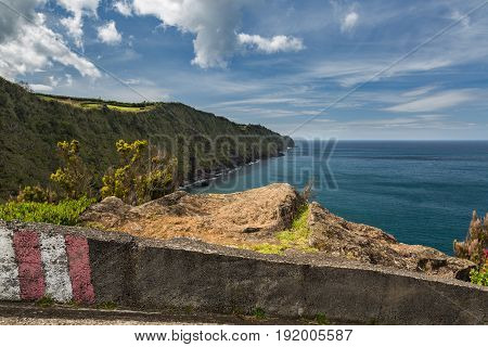 Coast And Cliffs Near Nordeste On The Island Of Sao Miguel