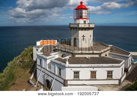 Arnel Lighthouse Near Nordeste On The Sao Miguel Island