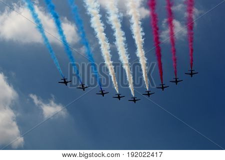 London England 17th June 2017 Flypast over Buckingham Palace