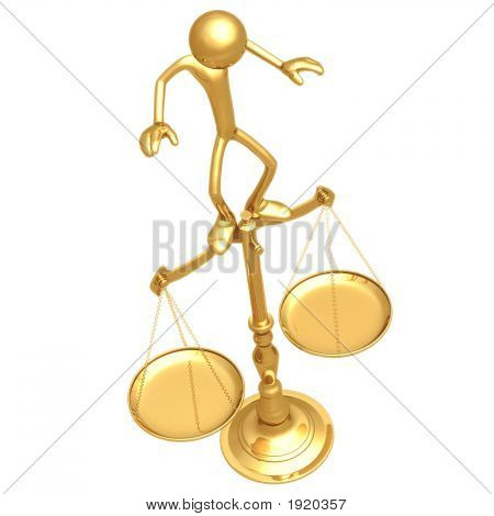 In equilibrio su una scala d'oro