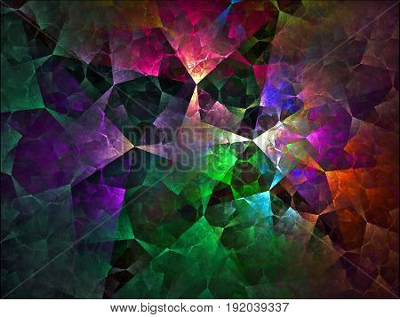 A colorful and beautiful design of interlocking square shapes.