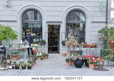 Flower Shop Of St. Gallen In Switzerland
