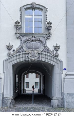 Door Detail At The Abbey Of St. Gallen On Switzerland