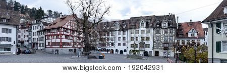 Central Square At The Old Town Of St. Gallen