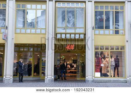 H&m Fashion Clothes Store On The Mall Of St. Gallen