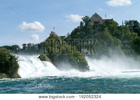 The Rhine Waterfalls At Neuhausen On Switzerland